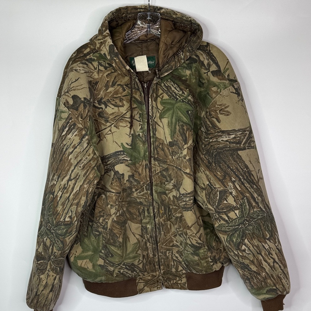 Vintage Gander Mountain Mossy Oak Camo Hooded Jacket Size Large